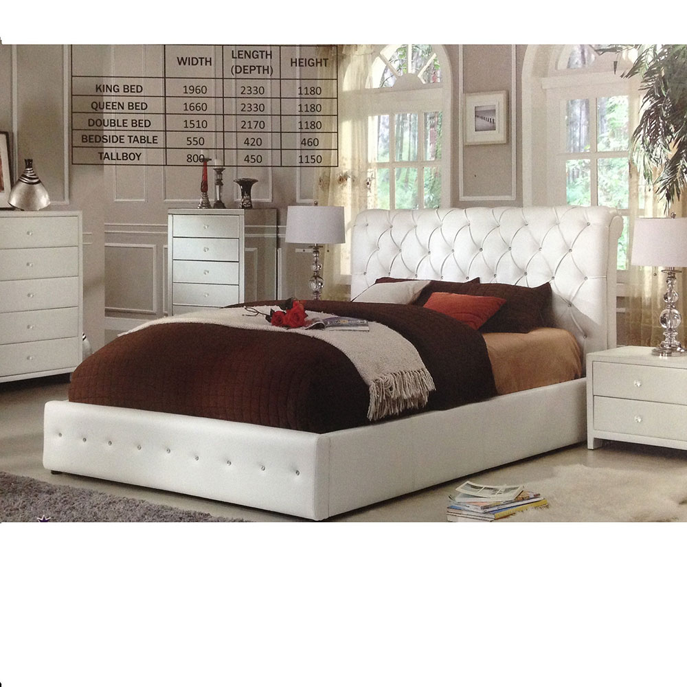 Diamenti Leatherette Bed Frame