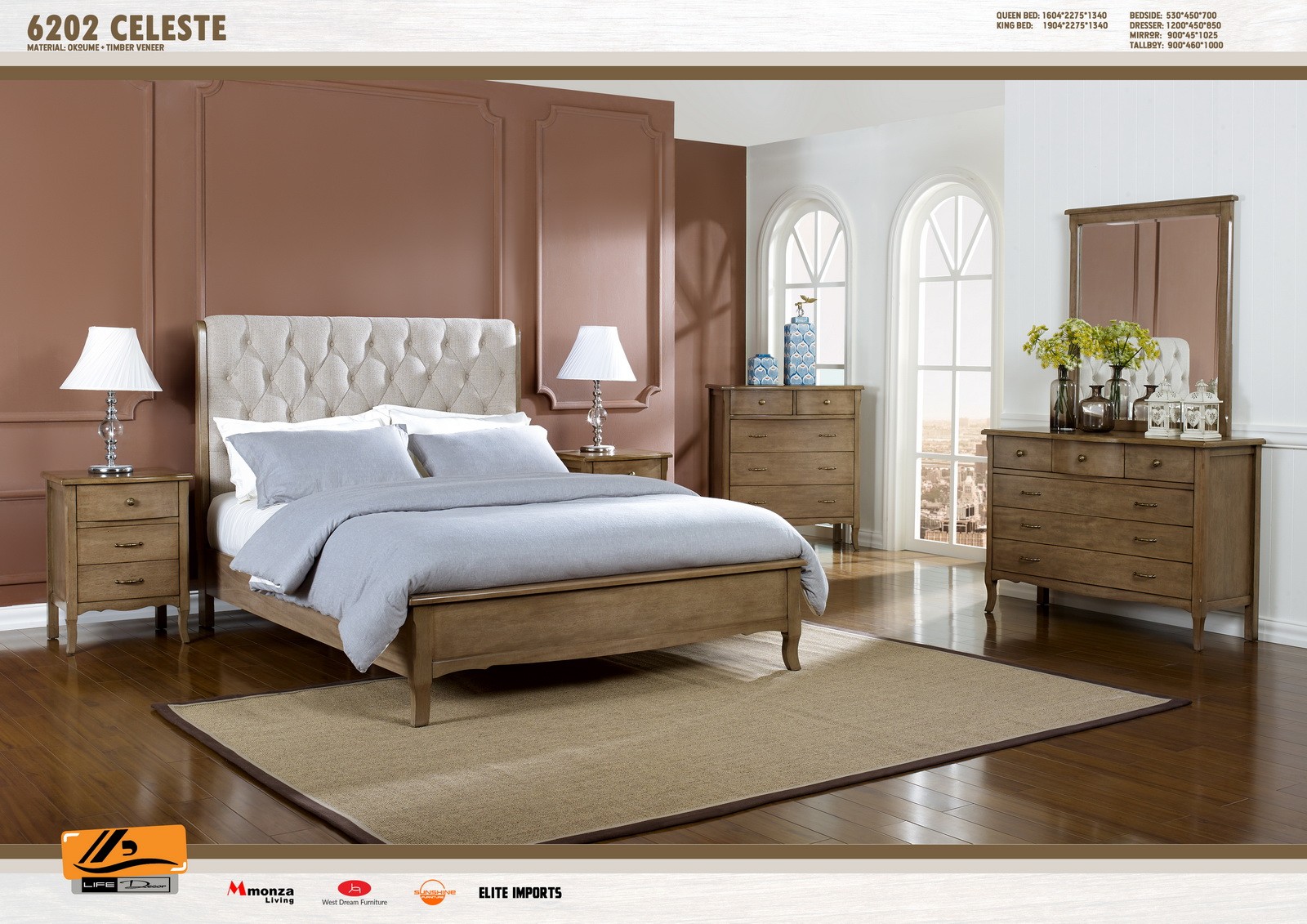 Celeste Timber Bed Frame