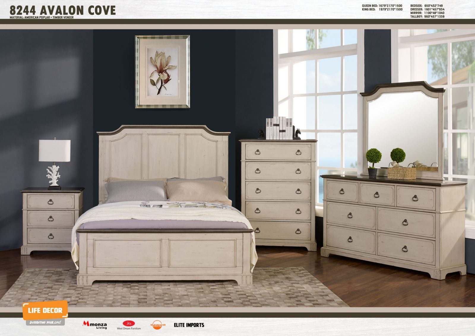 Avalon Cove Timber Bed Frame