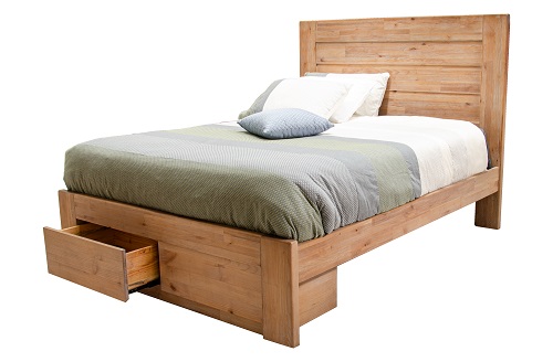  Oberon Storage Timber  Bed Frame