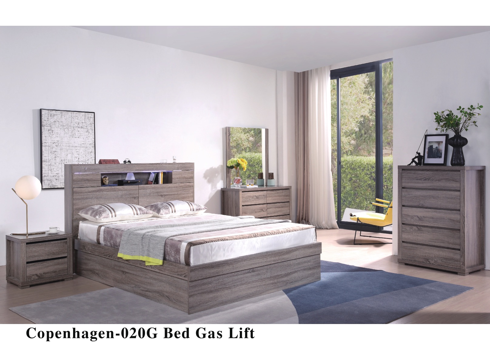 Copenhagen Gas Lift Storage Bed