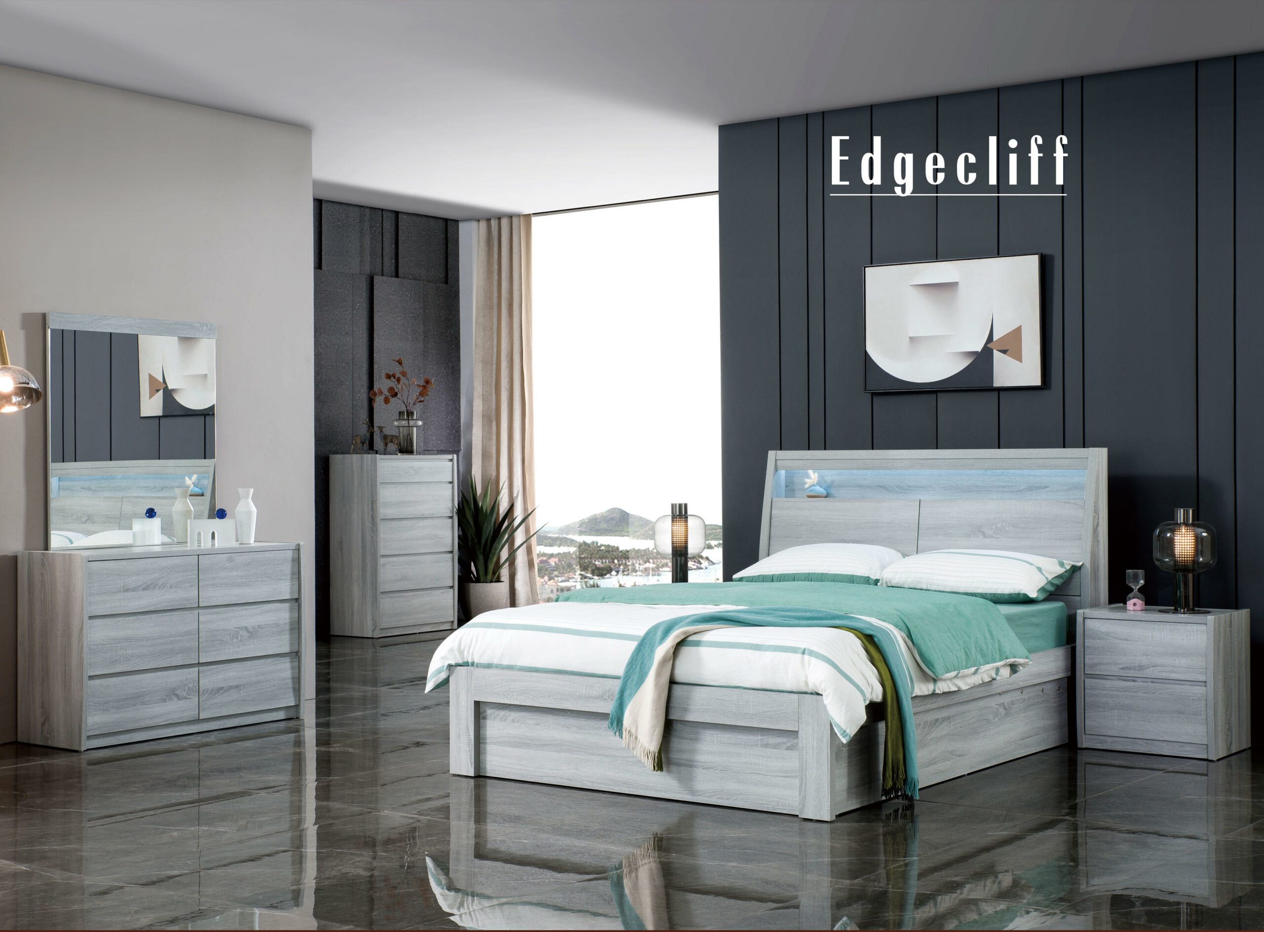 Ecliff 4 Piece Bedroom Suite