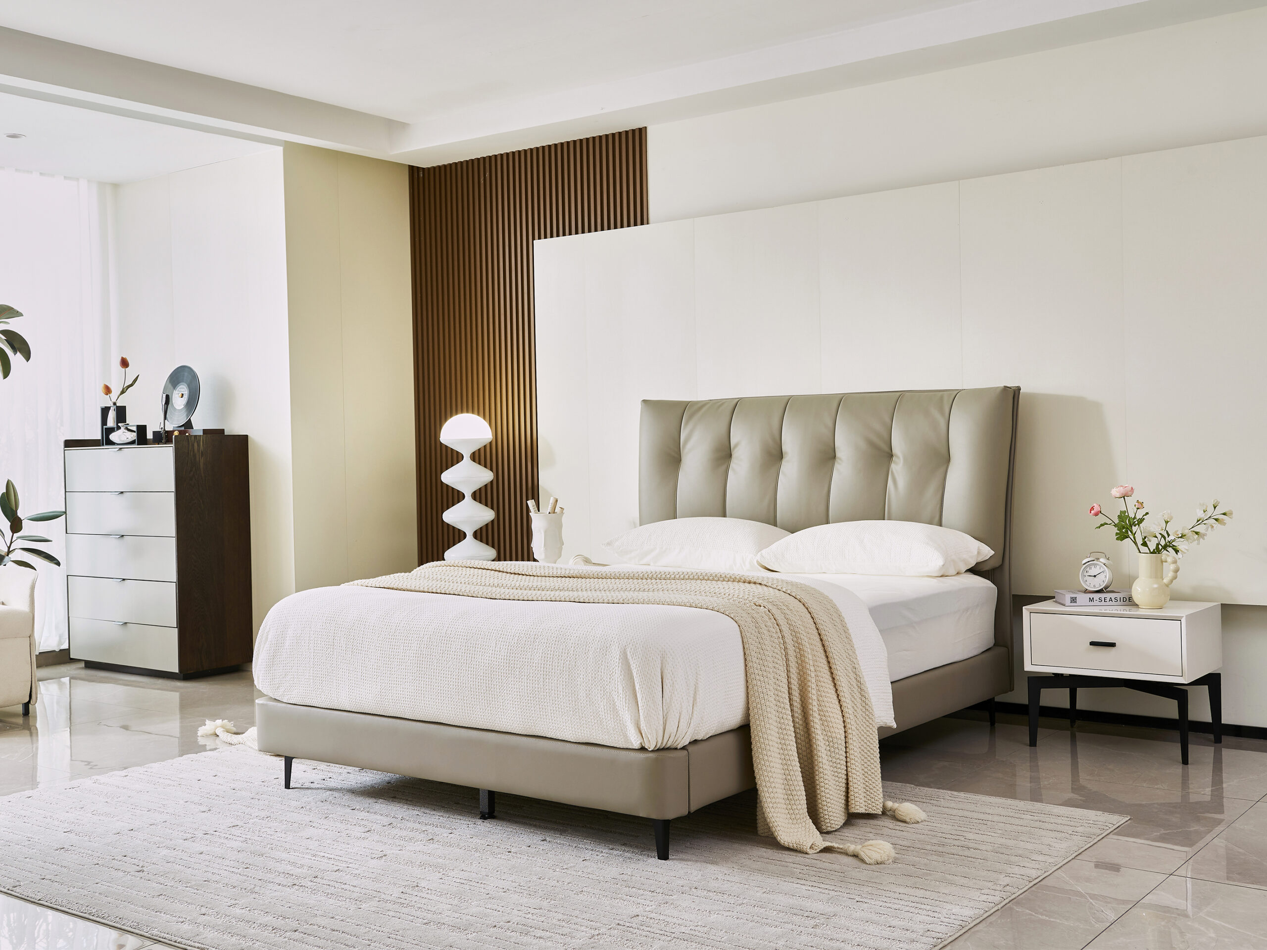 Carra Leather Bed Frame